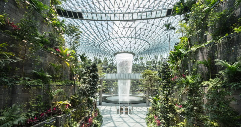 Jewel Changi reptér Szingapúr