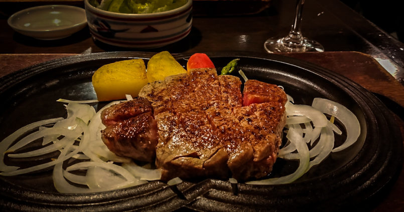 Kobe marha steak Japán